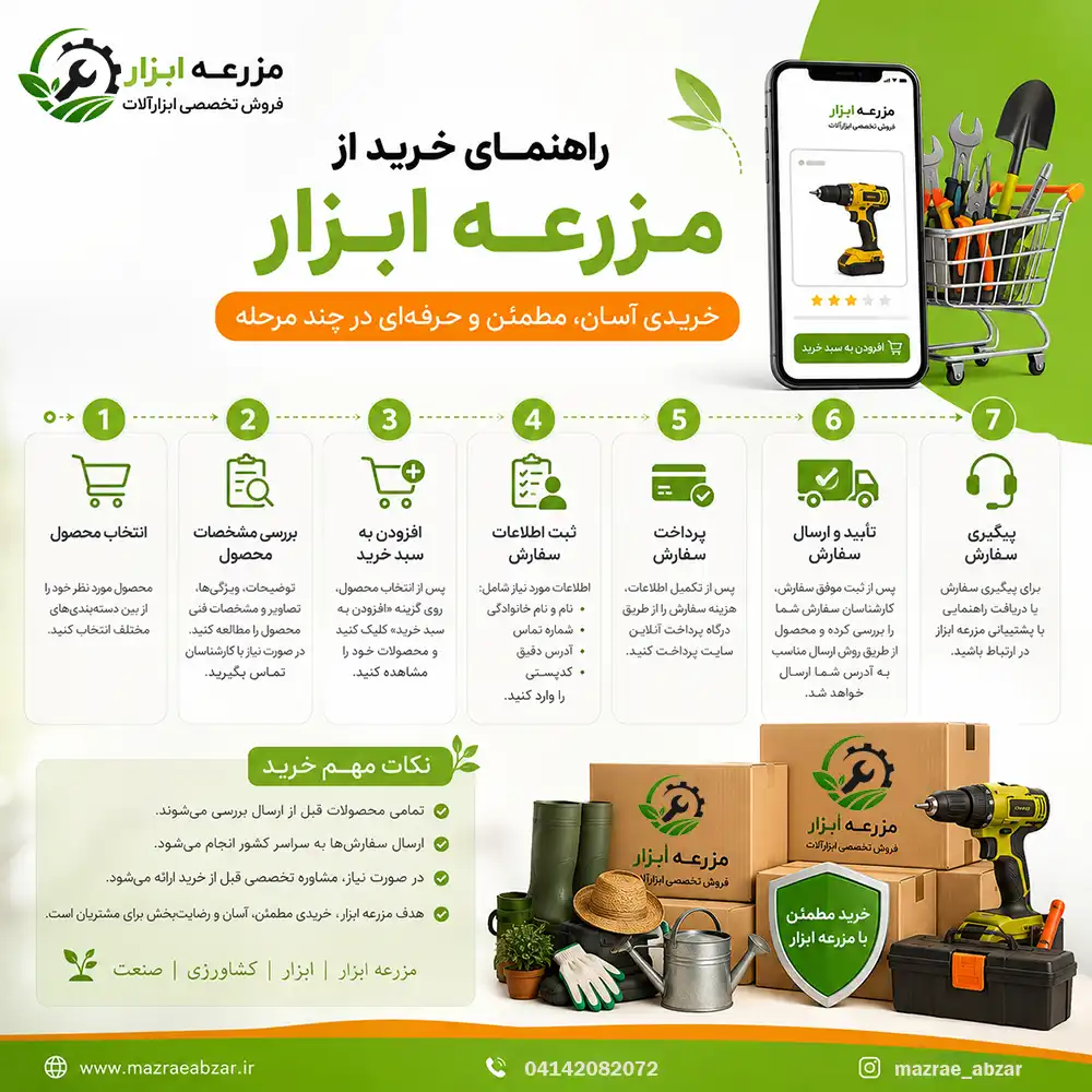 راهنمای خرید از مزرعه ابزار؛ چگونه آنلاین ابزار مورد نیاز خود را خریداری کنیم؟