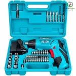 پیچ گوشتی شارژی تاشو آلور مدل AV-2040 (4.8 ولت) – 46 پارچه