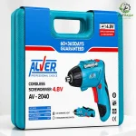 پیچ گوشتی شارژی تاشو آلور مدل AV-2040 (4.8 ولت) – 46 پارچه-2