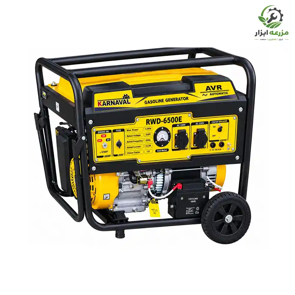 موتور برق بنزینی کارناوال مدل RWD-6500E | حداکثر توان ۵۵۰۰ وات